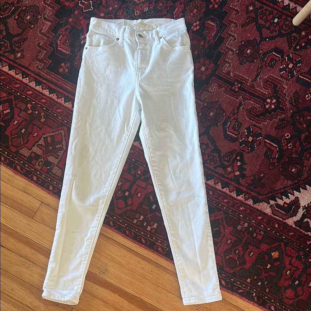 Levi's White Skinny Jeans Full-Length